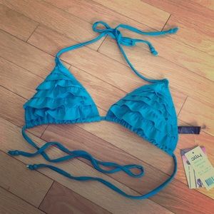Ally Australia Turquoise Frill Bikini Top